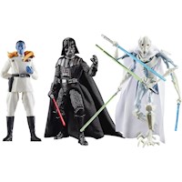 STAR WARS THE BLACK SERIES: DARTH VADER, THRAWN Y GRIEVOUS, 3 FIGURAS DE