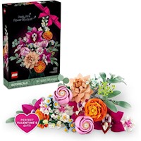 LEGO BOTANICALS RAMO DE FLORES ROSAS, KIT DE CONSTRUCCIÓN PARA ADULTOS,