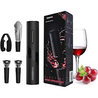 JUEGO DE ABRIDOR DE VINO AUTOMÁTICO CON SACACORCHOS INALÁMBRICO, TAPONES DE