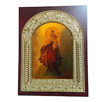 Retrato Cuadro Religioso Virgen del Carmen Marco 17cm