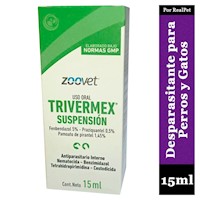 Desparasitante en Gotas para Perros y Gatos Trivermex 15ml