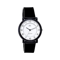 Reloj Q&Q Acuático Original para Mujer - Negro Fondo Blanco