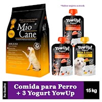 Comida Perro Adulto Mio Cane Premium 15 kg + 3 Yogurt YowUp