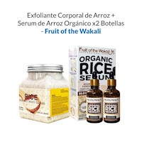 Exfoliante Corporal de Arroz + Serum de Arroz Orgánico x2 Botellas