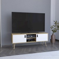 MESA DE TV 50" HUNA  COLOR: MACADAMIA | MARCA: TUHOME