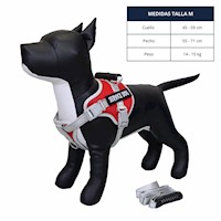 ARNÉS ROJO TALLA M REFLECTANTE PARA PERROS CON ASA