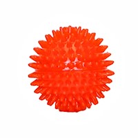 PELOTA JUGUETE SQUEAKY FETCH SPIKE BALL TPR PARA MASCOTA CON LUCES ROJO