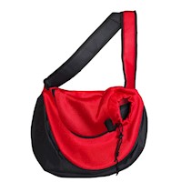 Bolso cruzado para mascotas perro gato talla L rojo