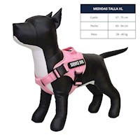 ARNÉS PARA PERROS DE SERVICIO EXTRA DOBLE COLOR ROSADO TALLA XL