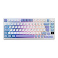 Royal Kludge - Teclado M75 Wireless 75% Taro Milk Switch K Silver
