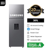 Refrigeradora Samsung Top Freezer 301LT con Dispensador de agua RT31DG5220S9PE