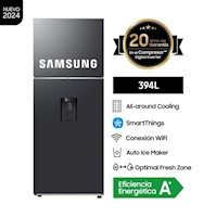 Refrigeradora Samsung 394LT Top Freezer Ice Maker con dispensador RT42DG6770B1PE Negro