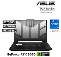 Laptop Gamer Asus Tuf Dash F15.6 Intel Core I7 Ddr5-512gb Ssd Rtx 3060