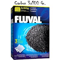 Carbón activado alto grado Fluval x 300 gr (3x100 gr) Hagen