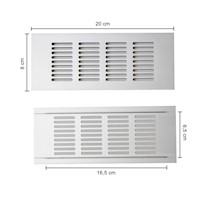 Rejilla de aluminio más casa perú de 20 cm x 8 cm Más Casa Perú