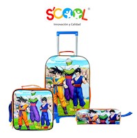 Scool - Set S-804139 maleta oficio lonchera y cartuchera Dragon Ball