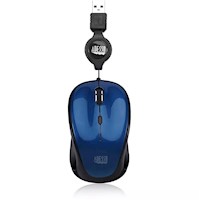 MOUSE  ADESSO S8  OPTICO RETRACTIL 1600DPI  USB AZUL