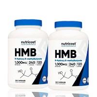 Hmb 1000Mg Calcio Nutricost 240 Capsulas Pack X2