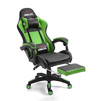 Silla Gamer Reclinable Delta NX Color Green con brazos fijos