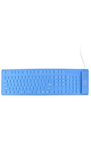 Teclado Flexible WB-109 Impermeable Azul