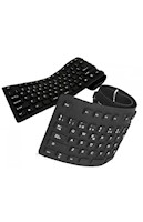 Teclado Flexible WB-109 Impermeable Negro