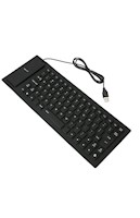 Teclado Flexible WB-86 Impermeable Negro
