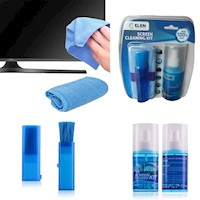 Kit de Limpieza Para Pantallas Tv Laptop Móviles Fco 200ml 3 en 1