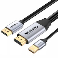 Cable Adapatador Premium HDMI a Displayport 4k 60Hz NETCOM