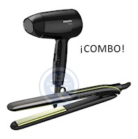 Combo Alisadora Remington Shine Therapy S12A y Secador Philips.