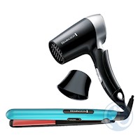 Combo Remington Alisadora Ceramic Colors S1520 y Secador D2400