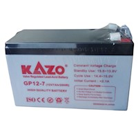Batería Seca 12v 7ah 20hr Gp12-7 Kazo Recargable Alarma Ups
