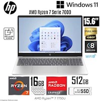 Laptop HP 15-FC0013la Ryzen 7 16GB RAM 512GB SSD 15.6” FHD Windows 11 Home