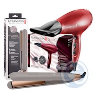 Combo Remington Alisadora Colageno Therapy S31A y Secador Silk AC9096