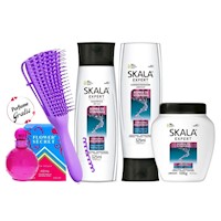 Pack Bomba De Vitaminas Skala Con Hialu + Perfume Flower Secret Regalo