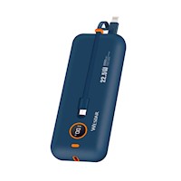 Wesdar - Power Bank 22.5W PD Fast Charge 20000 mAh C/cables - Azul