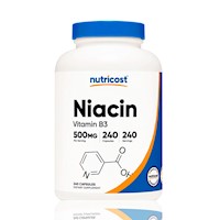 Niacin 500Mg Vitamina B3 Nutricost 240 Capsulas