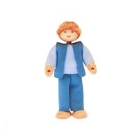 Personaje para casita de muñecas Voila Papá Occidental con ropa azul