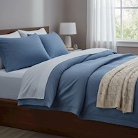 Juego de sabanas  algodón pima interiotex  180 hilos color  Simply Denim