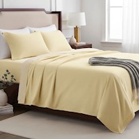 Juego de sabanas  algodón pima interiotex  180 hilos color  Yellow Rose