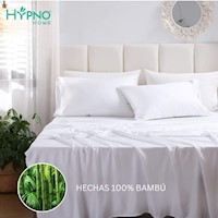 Set De Sábanas 100% De Bambú - Blanco