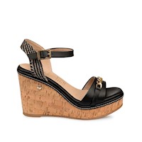 Sandalia D'Orsay Casual WAL-391 Negro Piazza