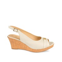 Sandalia Peep Toe Casual SOFI-2506 Hueso Viale Cuero