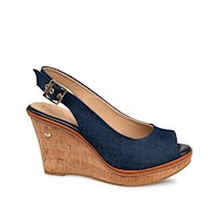 Sandalia Peep Toe Casual WAL-381 Azul Piazza