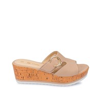 Sandalia Slide Casual ALE-2508 Avena Viale Cuero