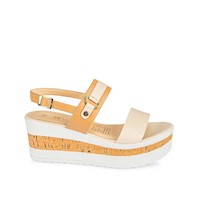 Sandalia Strap Casual DAYA-2509 Trigo/Vainilla Viale Cuero