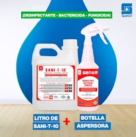 SANI-T-10 DESINFECTANTE LITRO + BOTELLA ASPERSORA 1L