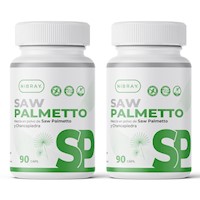 Saw Palmetto con Chancapiedra 90 Cápsulas Pack 2 Frascos Nibray