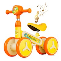 Correpasillos Bicicleta de Equilibrio Musical con Luces para Niños Naranja CS2