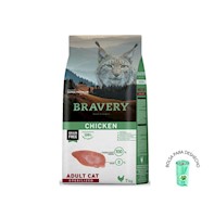 Comida para Gatos Adultos Esterilizados Bravery Pollo 7kg