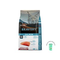 Comida para Gatos Adultos Esterilizados Bravery Libre de Granos Salmón 7kg